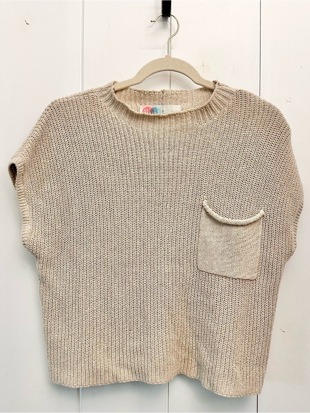 Free People Freya Sweater Top In Oatmeal Bone Size Small - Picture 6 of 11